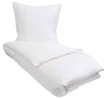 Hvidt sengetøj 200x200 cm - Stribet sengetøj - Jacquardvævet sengesæt - 100% Egyptisk bomuld