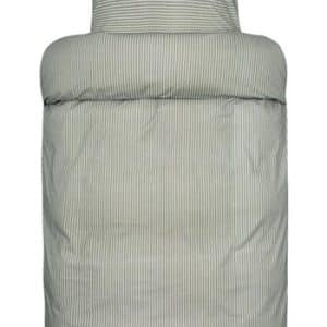 Stribet sengetøj 140x200 cm - Loke Grønt sengetøj - 100% Ekstra fin bomuld - Høie sengetøj