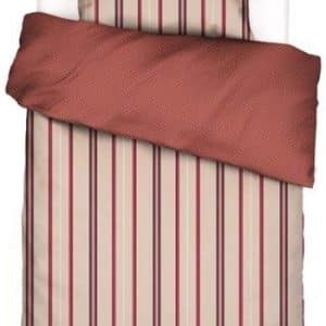 Stribet sengetøj 140x200 cm - Meryl Rosa sengetøj - 2 i 1 sengesæt - 100% Bomuldssatin - Essenza sengetøj