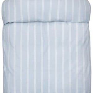 Stribet sengetøj 140x220 cm - Kos Lyseblå - Blåt sengetøj - Sengesæt i 100% bomuld - Høie