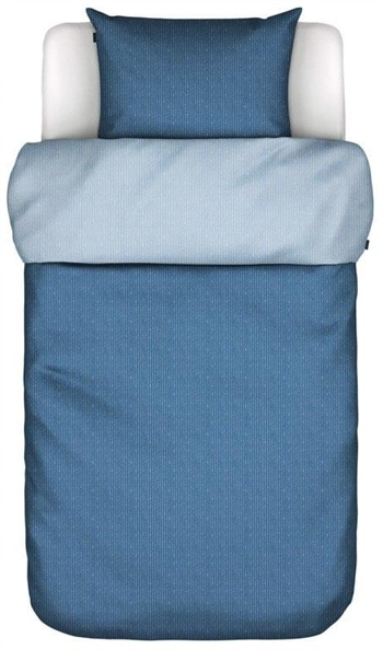 Stribet sengetøj 140x220 cm - Toloma Blue - Blåt sengetøj - 2 i 1 design - 100% Bomuldssatin - Marc O'Polo