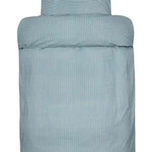 Stribet sengetøj - 140x200 cm - Loke petrol - Sengesæt i 100% Ekstra fin bomuld - Høie sengetøj