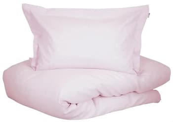 Stribet sengetøj 150x210 cm - Lyserødt sengetøj - Jacquardvævet sengesæt - 100% egyptisk bomuldssatin - Turiform