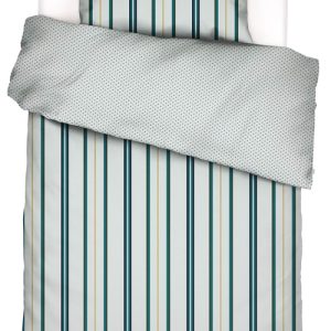 Stribet sengetøj - 140x200 cm - Meryl - Vendbar sengesæt - 100% Bomuldssatin - Essenza sengetøj