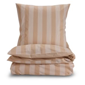 Pure Stripe sengetøj - sand