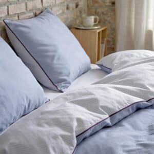 Sengetøj - Frame Linen blue
